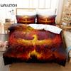 Flaming Phoenix Duvet Cover Full Queen Phoenix Nirvana Fired Volcano Bedding Set Microfiber Comforter Cover For Teen Adult Decor