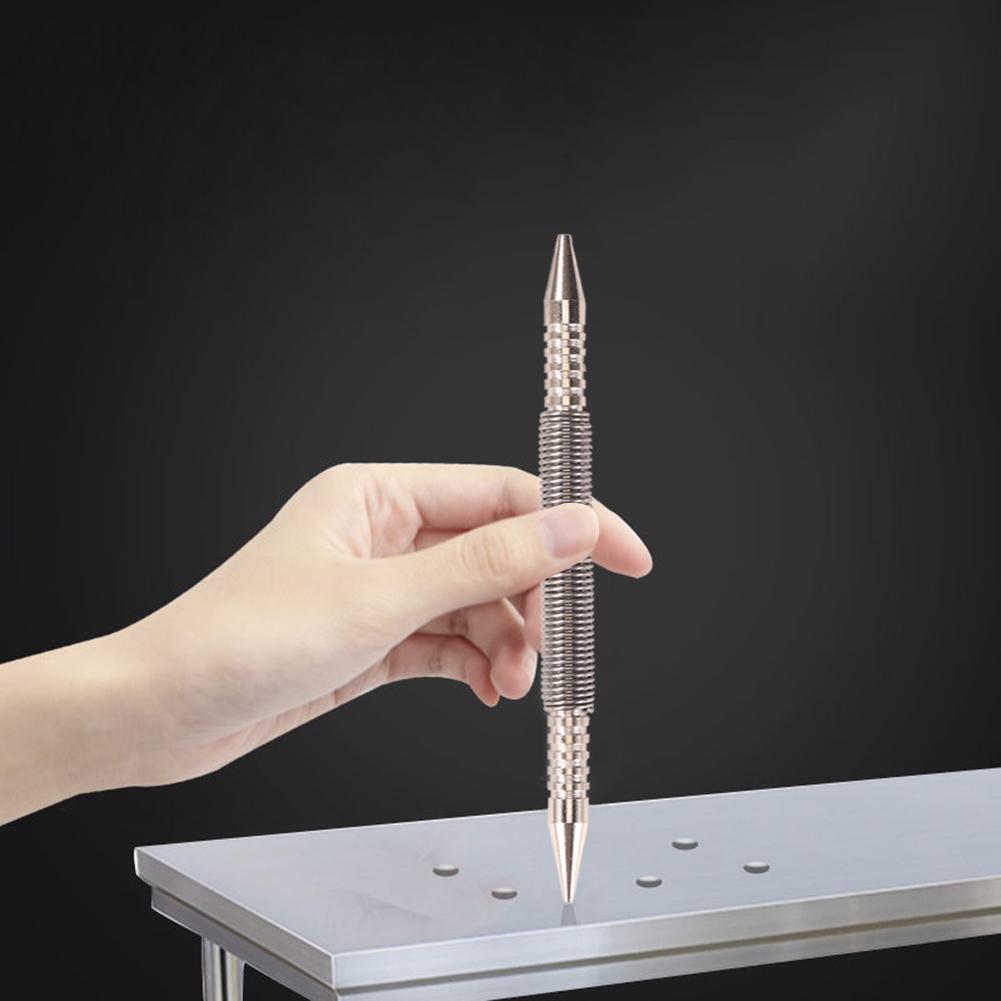 Spring Tools Hammerless Center Punch Spring Loaded Marking Woodwork Drill Bit Door Pin Removal Tool for Woodwork