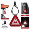 PU Leather Triangle Reflective Pendant Reflective Safety Warning Pendant  Bicycle Accessories