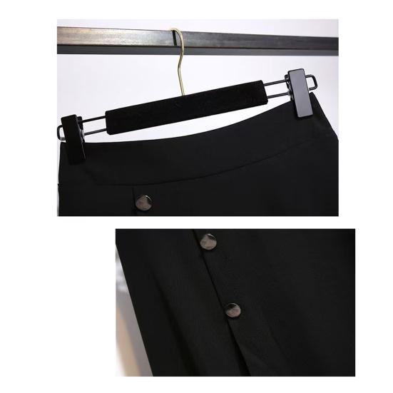 Юбка миди с высокой талией, декор пуговицами, неровный большой подол, юбка А-силуэта, однотонная летняя тонкая юбка