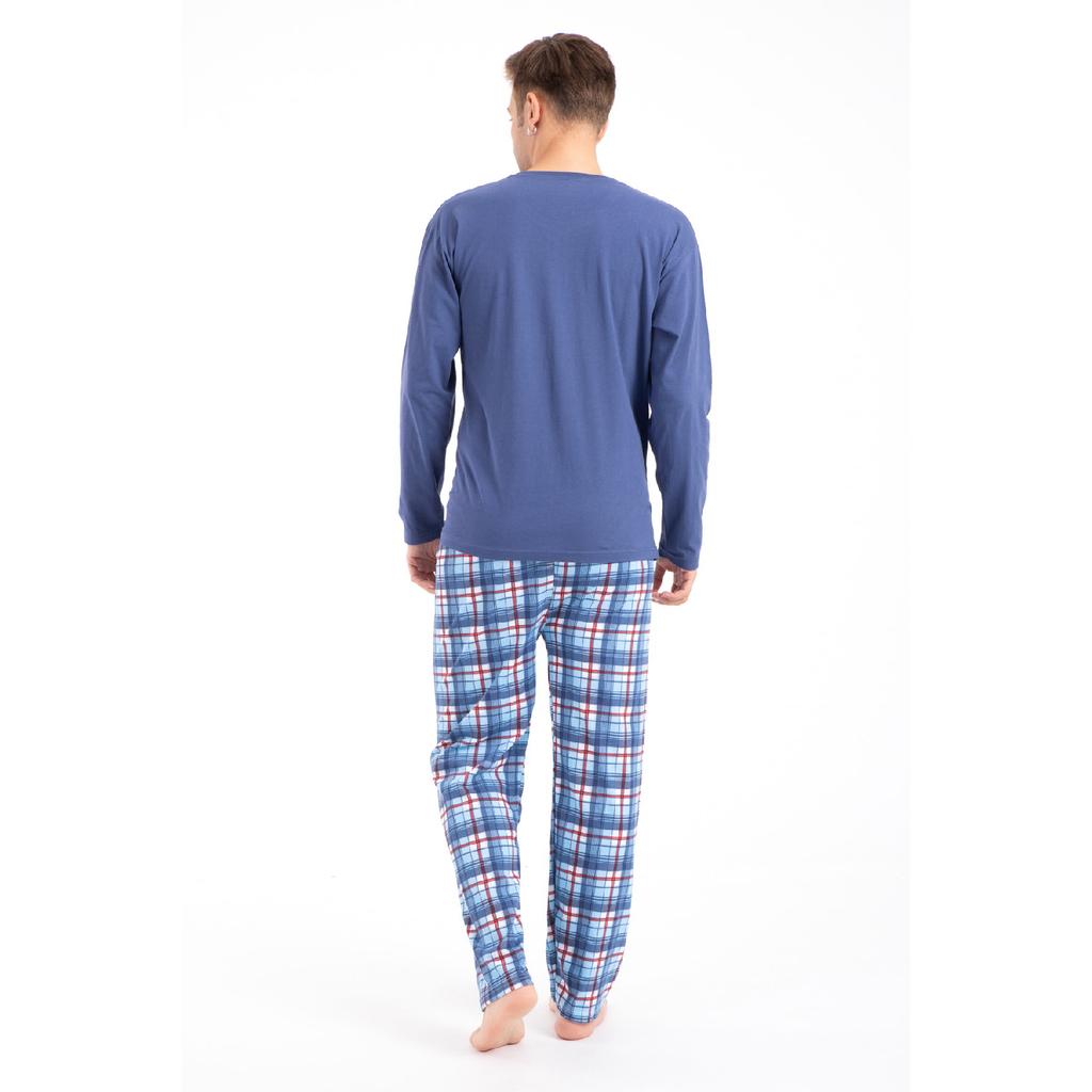 Мужской пижамный комплект с принтом и длинными рукавами 2170