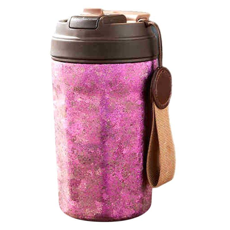 ABKY-High-End Exquisite Pure Titanium Double-Layer Vacuum Flask Coffee Cup Portable High-Value Take-Out