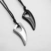 Европейско-американское глянцевое ожерелье с подвеской в виде волчьего зуба: Универсальная титановая сталь для пар и студентов