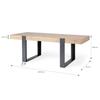 Dining Table - Rectangular - Particle Board - Industrial - Loft - L 223.9 X D 93 X H 78.6 Cm