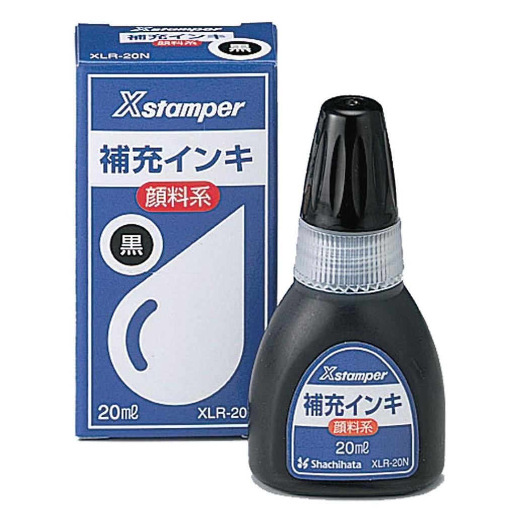 Чернила для пополнения Shachihata Xstamper, пигментные, XLR-20N, 20 мл, Черные