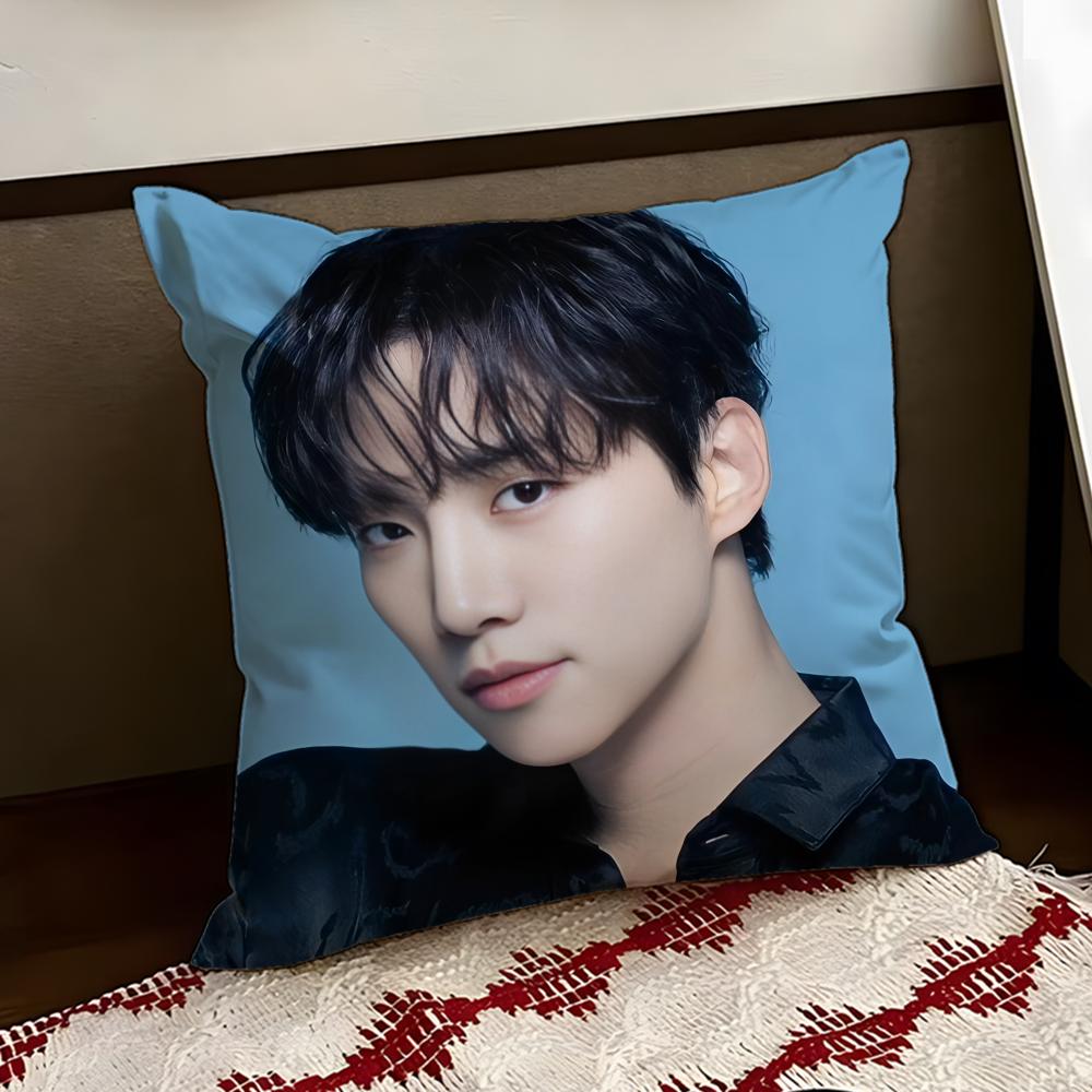 Kpop Lee JJunho Cushion Cover Reversible Soft Durable Pillow Cover Home Car MultiScene Use for Daily Comfort