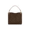 Louis Vuitton Изящная сумка-тоут из покрытого холста с кожаными ручками, маленькая, женская, коричневая, M43701
