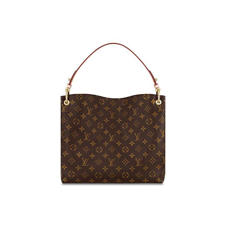 Louis Vuitton Изящная сумка-тоут из покрытого холста с кожаными ручками, маленькая, женская, коричневая, M43701