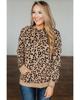 Azura Exchange Леопардовый вязаный худи со шнурком