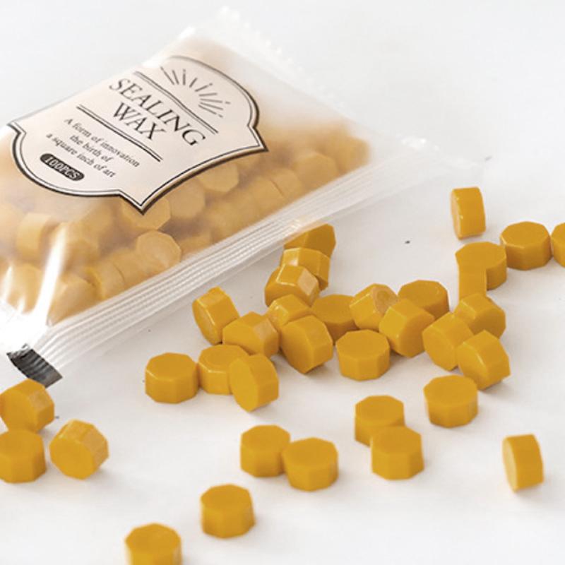 100Pcs/Bag Wax Particles Delicate Fire Lacquer Seal Color Random Colour Macaron Color Bagged Sealing Wax Octagonal Shape