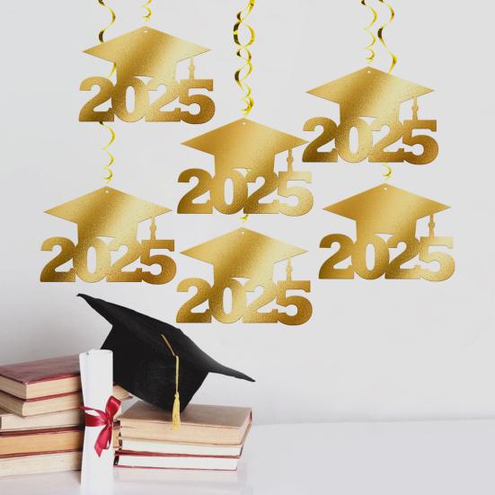Graduation Decorations Vibrant Color Easy To Hang Multipurpose Graduation Hanging Swirl Congrats Grad Pendants