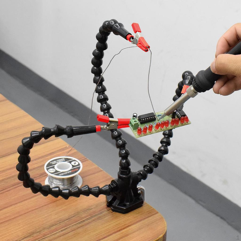 Adjustable Clamp Clips with Flexible Arms for Soldering Tasks
