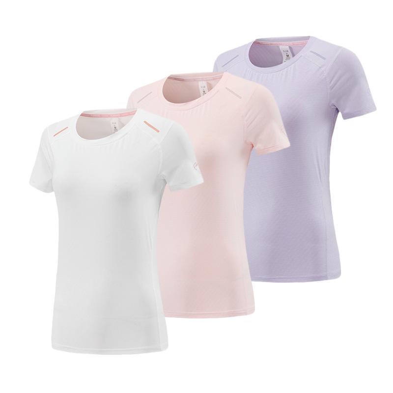 Женская быстросохнущая футболка для йоги с коротким рукавом - Легкий, дышащий фитнес-топ для летнего бега и спорта.