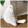 [A0629] - White 'Origami' 3D Resin Figurine (bird) - 10 Cm