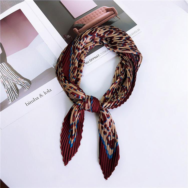 Decorative Simple Texture Silk Scarf Women'S New Style Spring And Autumn Summer Fashion Versatile Headscarf Work Scarf