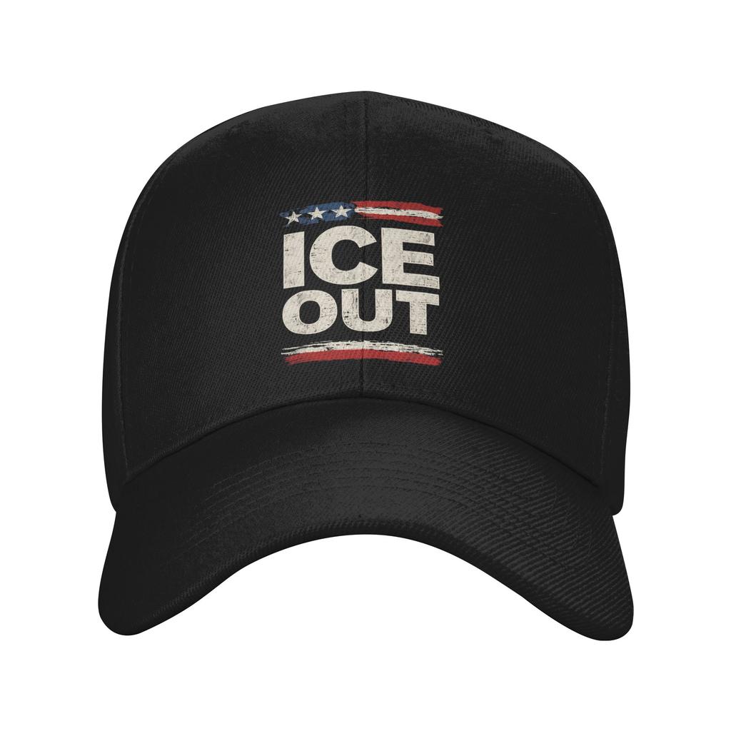 Unisex ice Out  Anti Ice Minneapolis Abolish Ice Hats Stylish Baseball Cap  Trucker Hat Golf Headewear Adjustable Fit