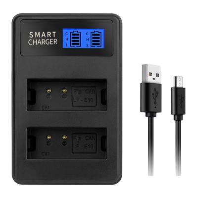 Двухканальное ЖК-USB зарядное устройство для аккумуляторов LP-E10, замена для камер EOS 1100D, 1200D, EOS Rebel T3, EOS Rebel T5