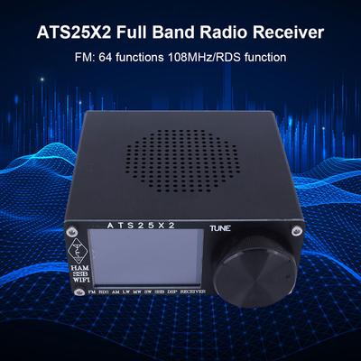 Радиоприемник ATS25X2 Все диапазоны 2,4-дюймовый сенсорный экран Коротковолновый радиоприемник Сканер Приложение Сеть WIFI Конфигурация Стерео радио