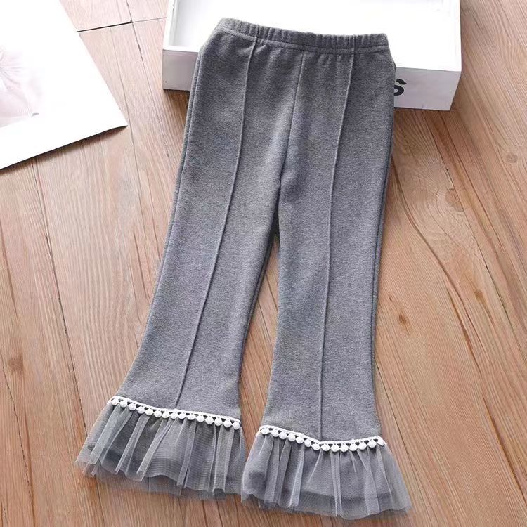 Леггинсы для девочек на весну и осень Стильные брюки для верхней одежды Детские микро-клеш брюки Модные брюки для малышей