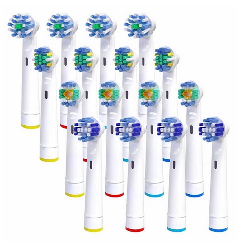 16Pcs Electric Toothbrush Replacement Heads For Braun Oral B Vitality Brush