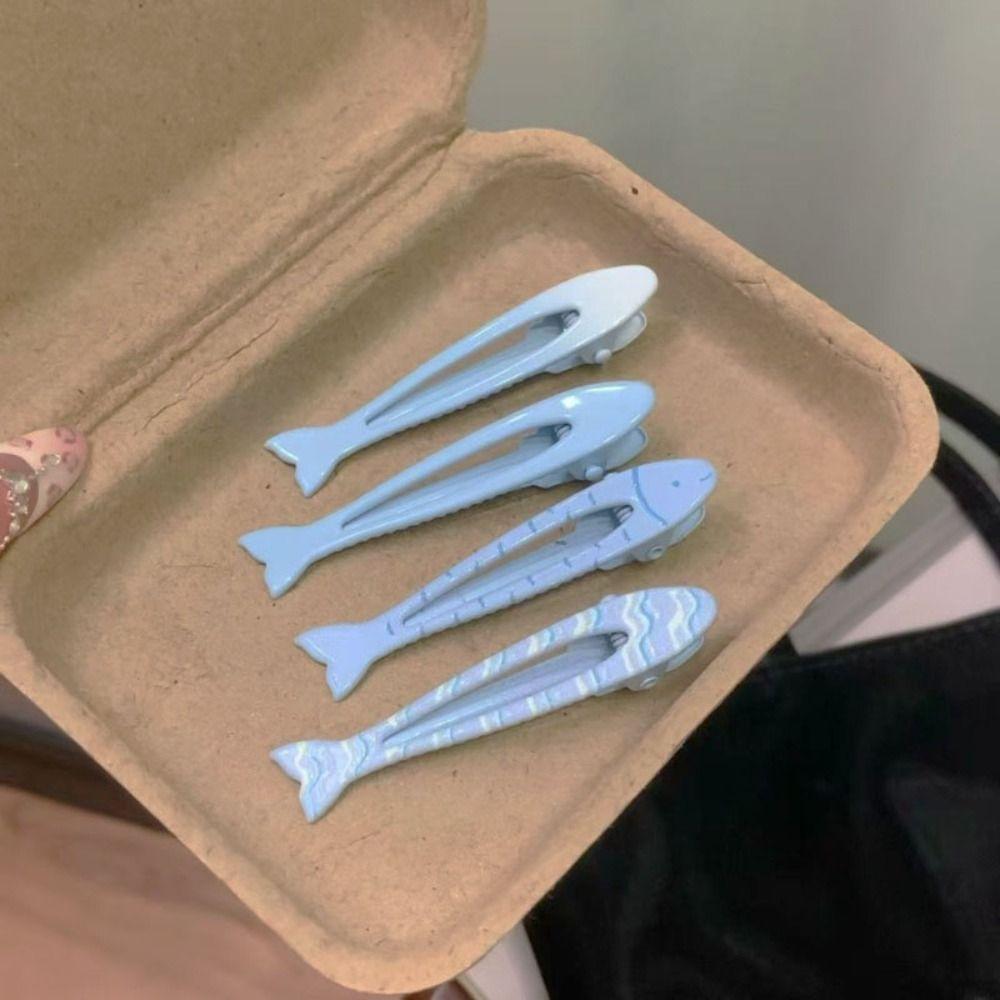 Milk Blue Hair Accessories Metal Sweet Hairpin Trendy Fish Hairpin Women Girls