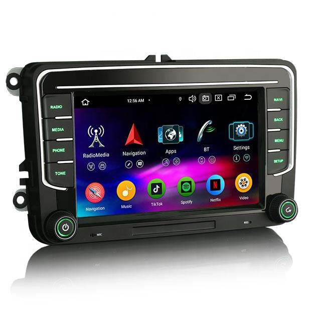 EU Erisin ES5735VN IPS Screen Android 14 GPS SatNav Auto Radio for VW Sharan Seat Skoda LTE Wireless BT5 CarPlay Car Dvd Player