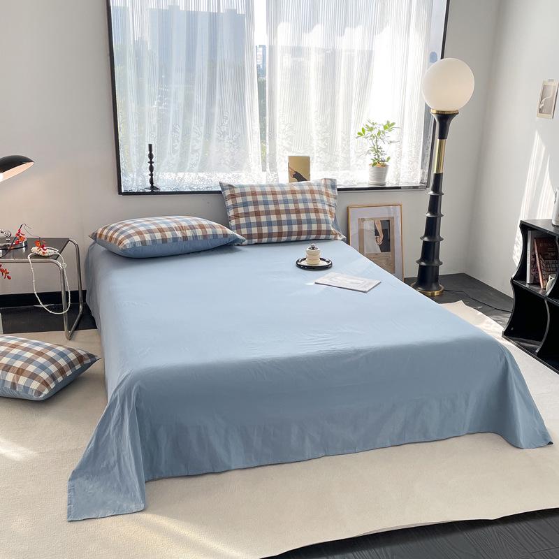 Серия AB Cotton: Комплект постельного белья из чистого хлопка для общежития - односпальный, из четырех частей с простынями