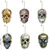 DIY Skull Pendant Horror Skeleton Car Ornaments Christmas Tree Drop Ornaments  Car Rearview Decor