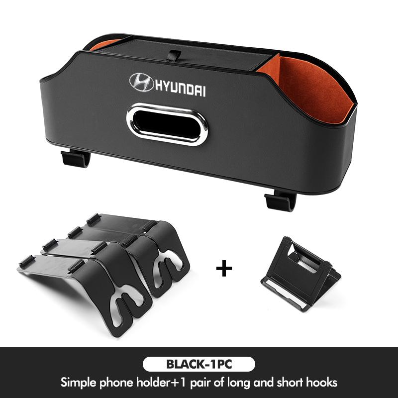 Car Seat Back Cup Holder Storage Box Tissue Box Hook Phone Holder For Hyundai Ioniq Sonata Elantra Solaris Creta Accent SantaFe HH51
