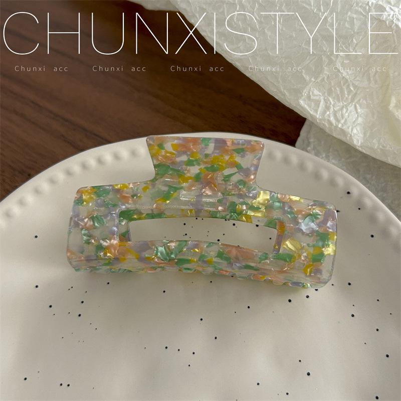 Large French Retro Mermaid Color Hairpin Shark Clip