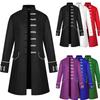 Renaissance Medieval Men Steampunk Jacket Gothic Retro Uniform Coat Windbreaker
