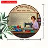 2d Flat 20*20cm, "Thou Shalt Not In My Sewing Room" Wall Art Decoration Circular Wooden Decoration, Suitable for Home, Living Room, Cafe and Office.