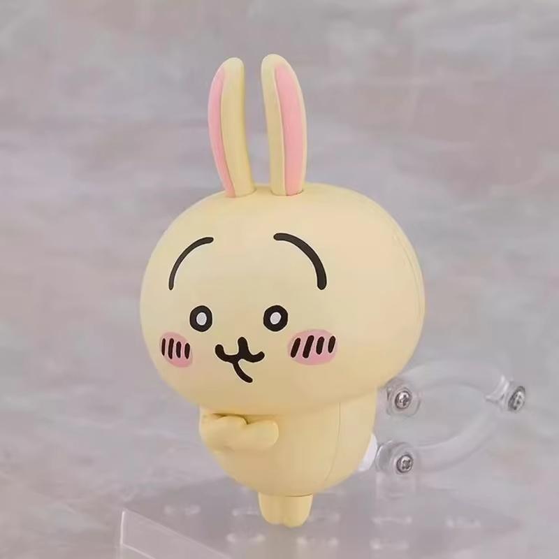 Cute Cartoon Chiikawa Usagi Action Figure Kawaii Anime Model Statue Collectible Doll With Replaceable Faces Desk Decoration Gift