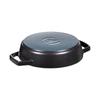 Staub Handle Frying Pan Black Skillet Both Hands Cast Enamel IH Compatible Japanese Double Handle Frying Pan "Double 20cm" [Authorized Product]