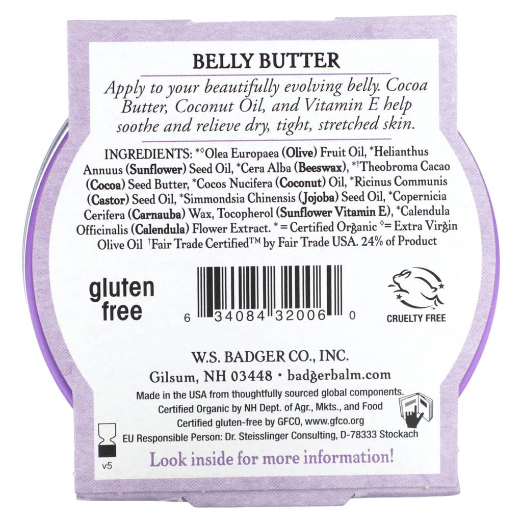 Organic Belly Butter, Cocoa Butter & Calendula, 56G (2 oz)