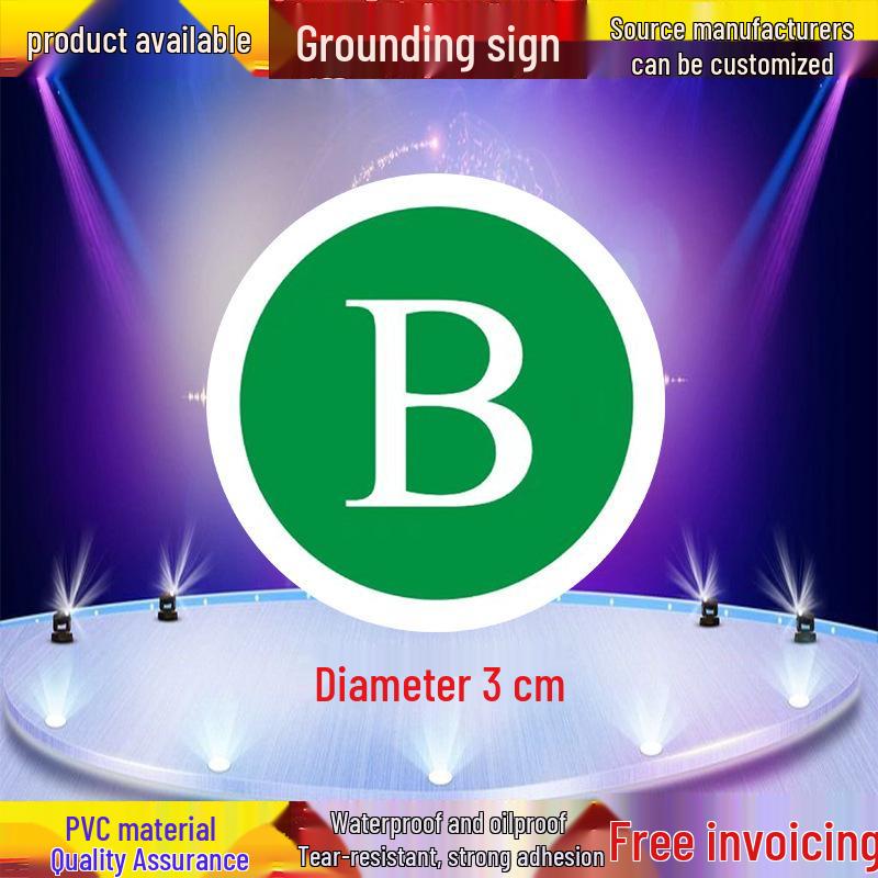 Бирка заземления оборудования - Круглый предупреждающий знак из ПВХ