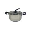 Arcland Sakamoto WIZ'A 20cm Double-Handled Pot with a Stainless Steel Triple-Layer Bottom, Induction Compatible, PR2147