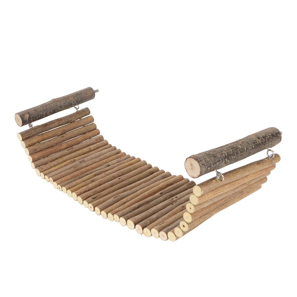 Wooden Ladder Bridge Platform Toy Bendable Interesting Chinchilla Suspension Bridge Hamster Climbing Ladder for Small