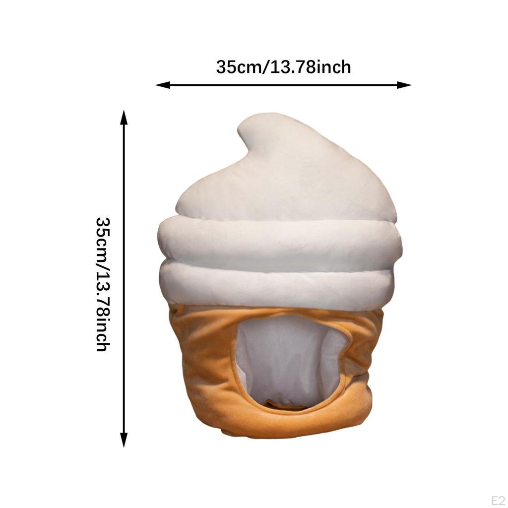 Шляпа из мороженого, декоративная игрушка для косплея, головной убор для карнавальной вечеринки, праздника Хэллоуина