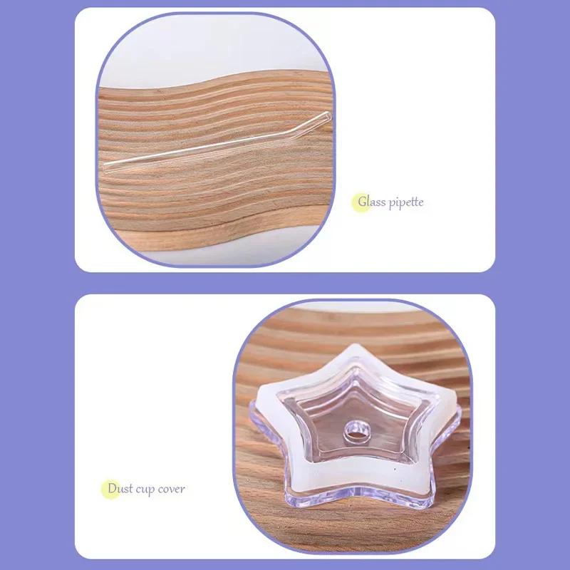 Красивая чашка с чашкой для холодного напитка, соломенная цветная чашка с градиентом для пятиконечной звезды, стеклянная чашка, кофейная чашка с крышкой, чашка для питья