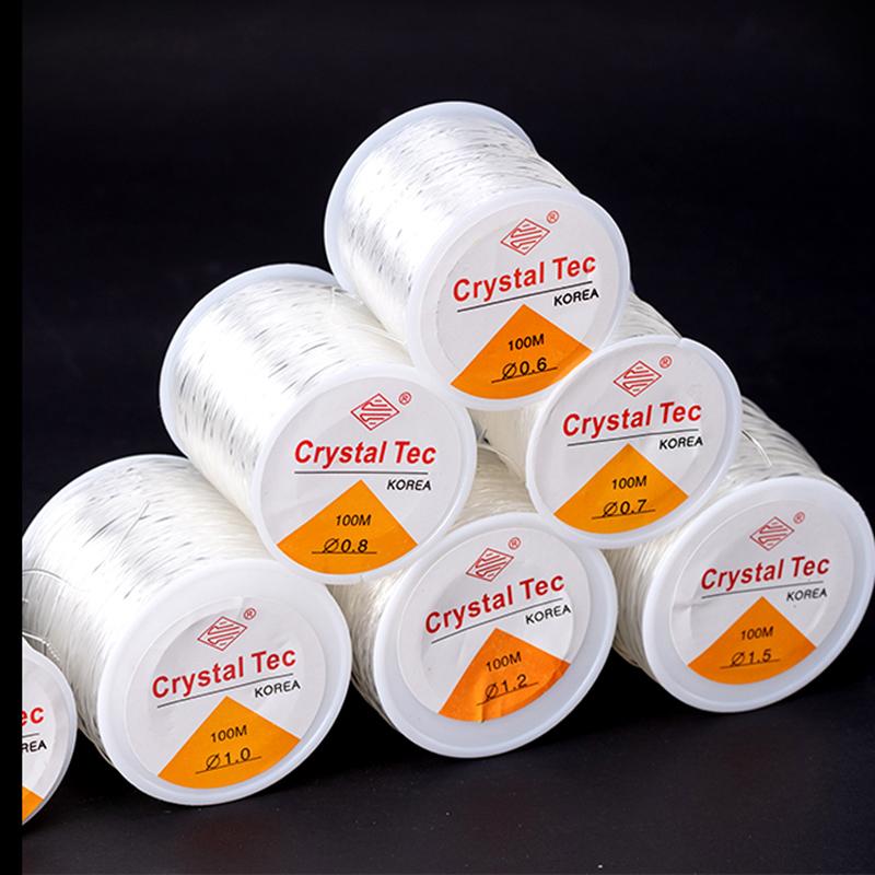 100m Strong Elastic Crystal Beading Thread Cord Jewelry Making Necklace Bracelet DIY Beads String Stretchable Thickness 2029