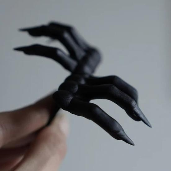 Закладка для книги «Рука дьявола на Хэллоуин» из жуткой смолы «Коготь демона» 3D-маркер для книги, украшение для рабочего стола, аксессуары для чтения, подарок на день рождения
