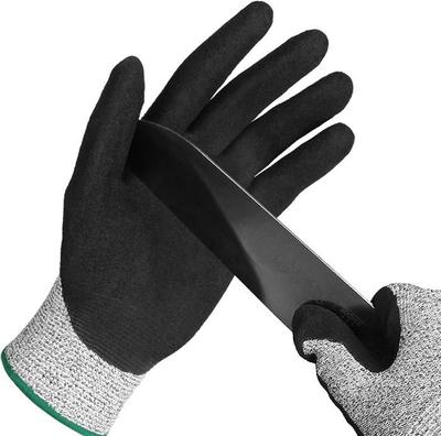 Перчатка против порезов, Перчатка для устриц Защита уровня 5 из металлической сетки из нержавеющей стали подходит для рабочих перчаток(L)
