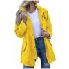 Women Hooded Waterproof Zipper Mid-length Windproof Waterproof Raincoat Jacket