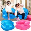Inflatable Chair Single Seat PVC Transparent Inflatable Balcony Blow Sofa Chair Foldable Beach E8R3