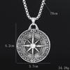 Новый ретро-подвеска-указатель компаса, летнее мужское длинное ожерелье в стиле хип-хоп, аксессуар