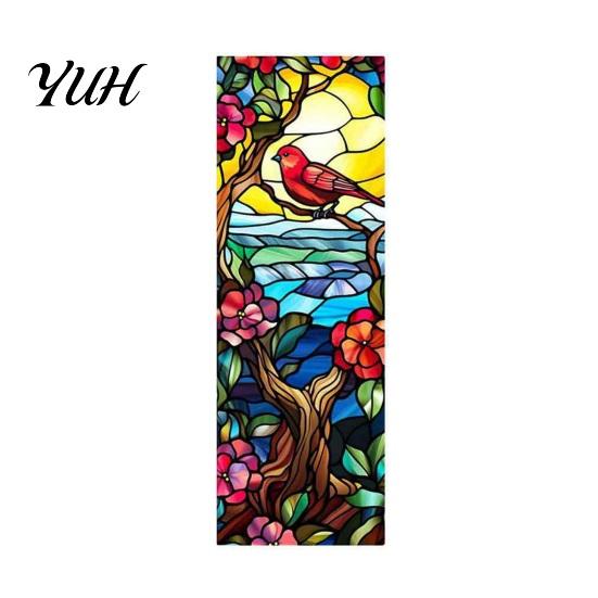 Lightweight Bookmark Stained Glass Flower Bookmark, Floral Acrylic Suncatcher Scratch-resistant Plant Book Page Marker, Gifts for Bookish, Women