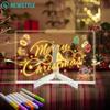LED Writing Board Night Light Glowing Acrylic Message Marker Board With 7 Colors Pen Kids Drawing Board For Christmas Gift