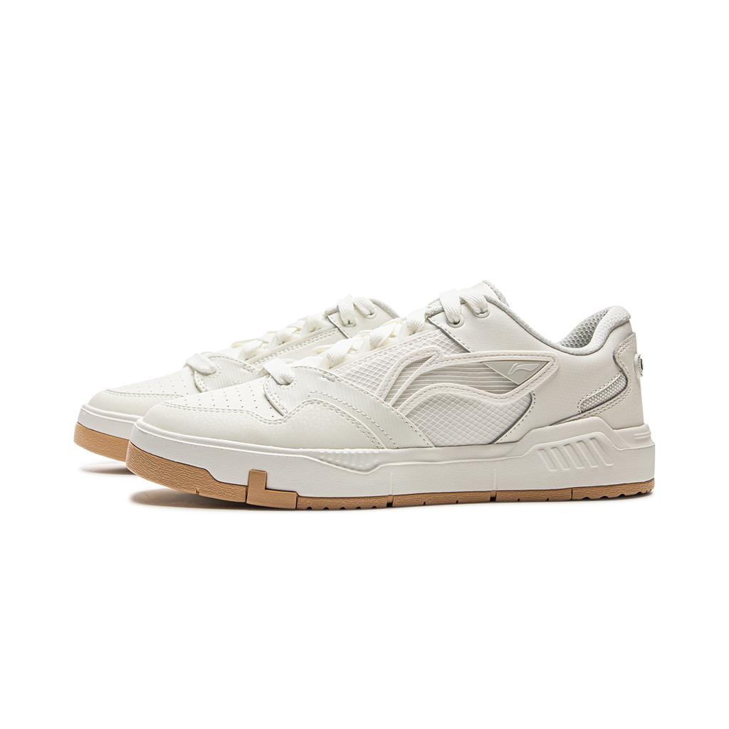 Li Ning Common 80s Удобные Мягкие Классические Нескользящие Износостойкие Низкие Кеды Мужские кроссовки Белые AGCV051-1