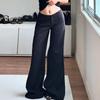 European & American Minimalist Black Slimming Low-Waist Straight-Leg Casual Pants